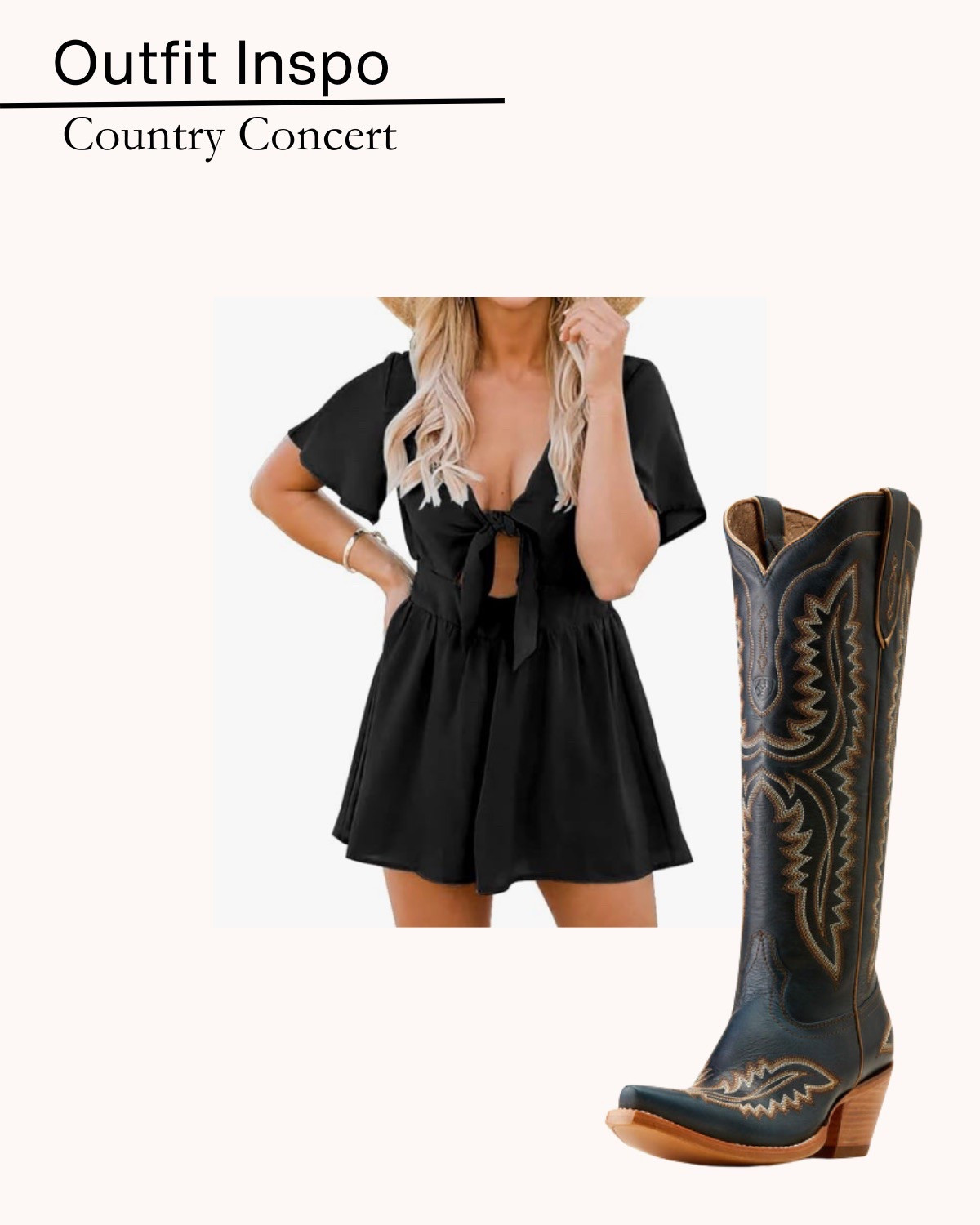 Cute and simple country concert outfit that will go well with any accessories and black boots! 

#LTKBeauty #LTKFindsUnder50 #LTKSeasonal