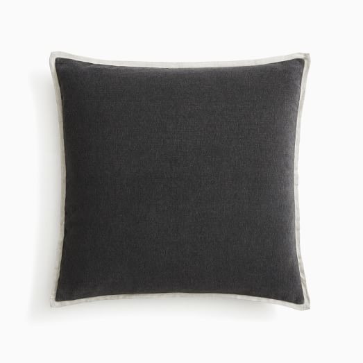 Classic Cotton Velvet Pillow Cover Slate 20x20 | West Elm (US)