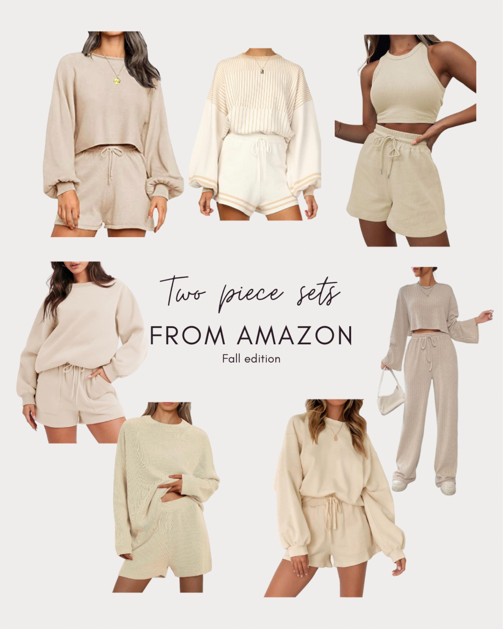 Two piece matching loungewear sets you need from Amazon 



loungewear, two piece set, matching sets, neutral sets, comfy outfit, comfy outfit for fall

#LTKstyletip #LTKfindsunder50 #LTKSeasonal
