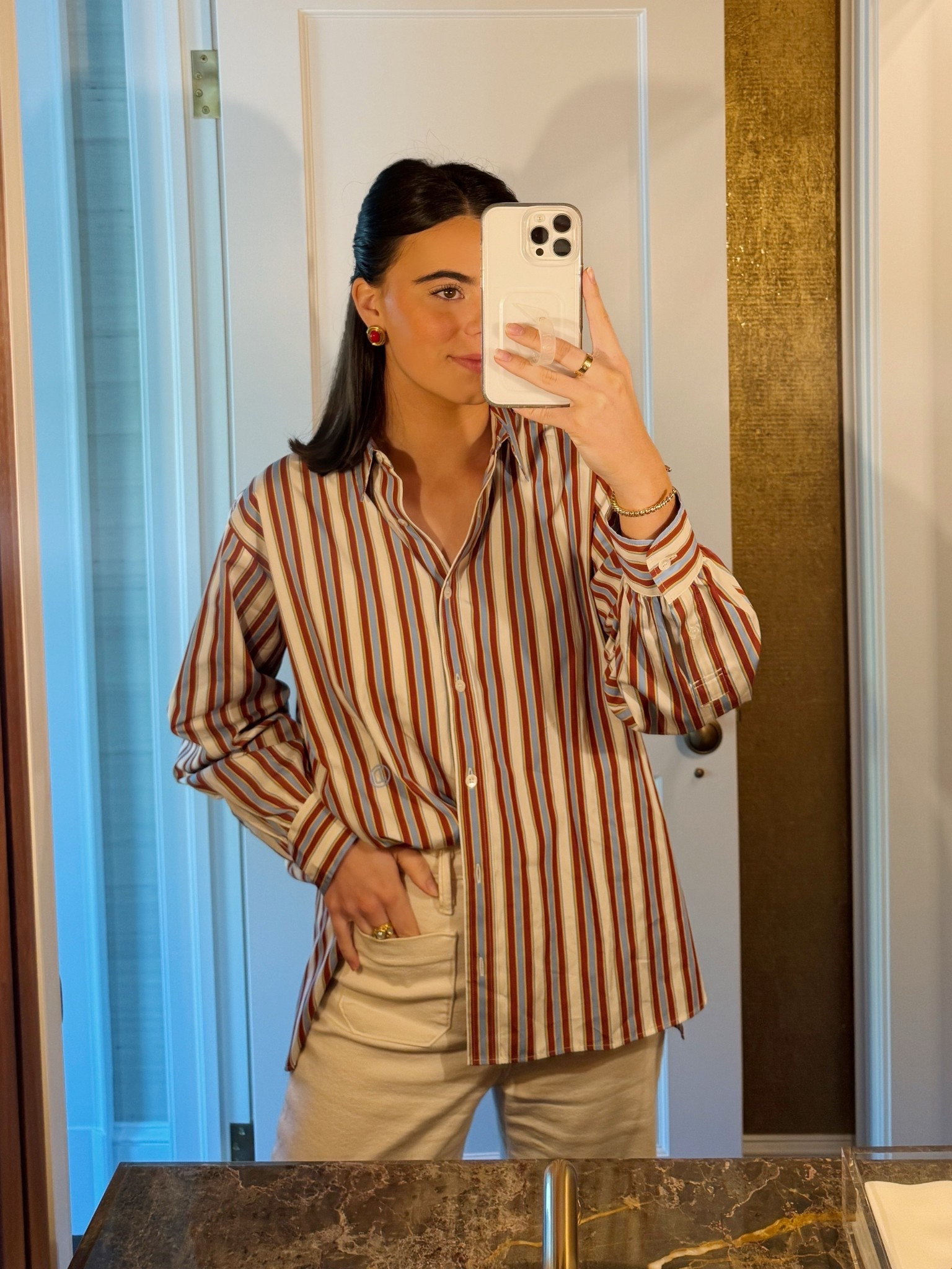 My striped top is from Doen! It unfortunately does not link on LTK, but sharing my new earrings from Heaven Mayhem that are available on Amazon! ✨