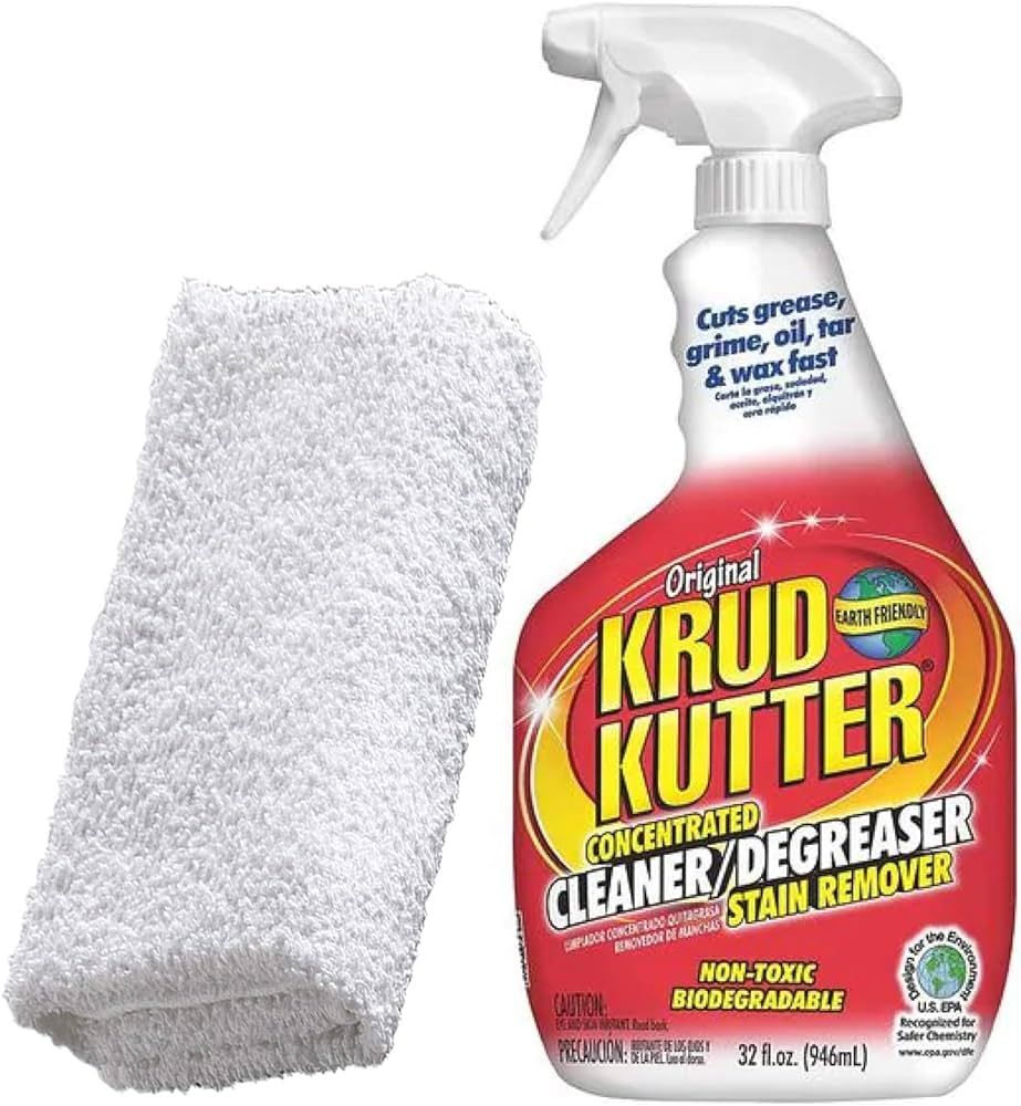 Daley Mint Towel + Krud Kutter Cleaner Spray, 32oz | Instant Liquid Stain Remover Bundle | All Pu... | Amazon (US)