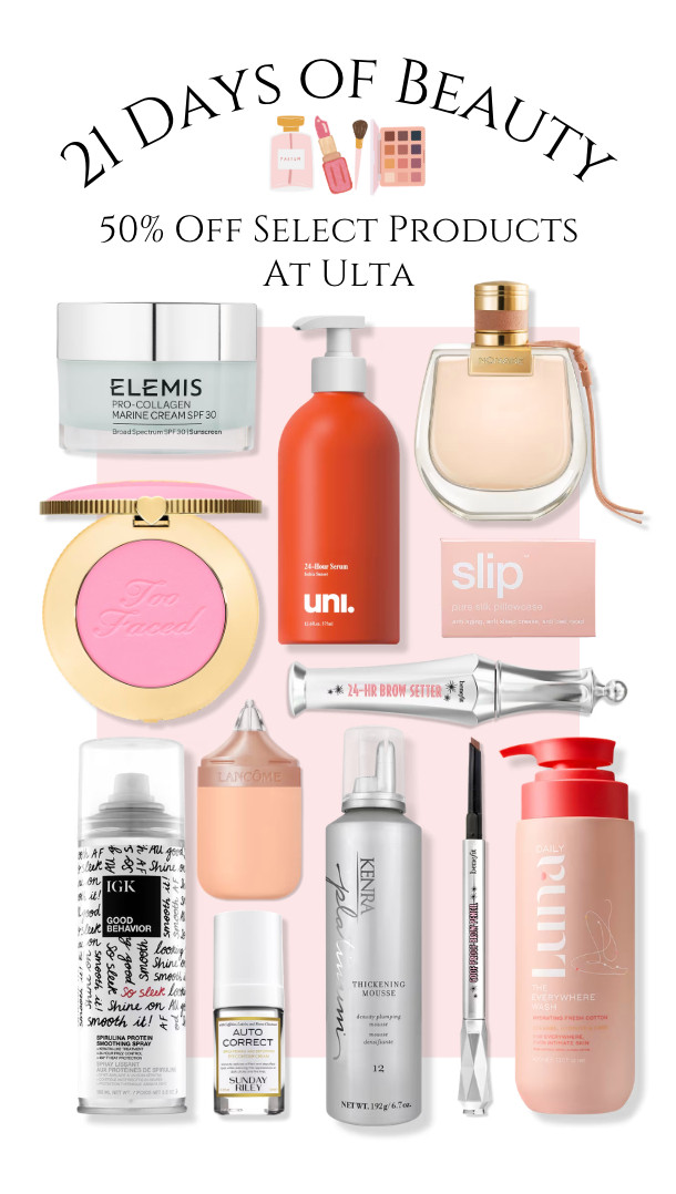 21 Days of Beauty are happening now at Ulta!!! Get 50% off on these select beauty products for 3/20/26! 

 #LTKSaleAlert #LTKBeauty