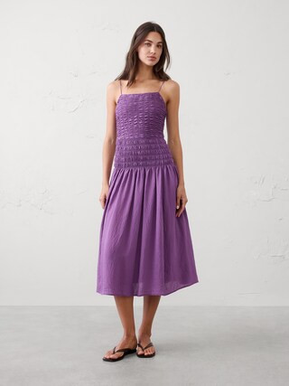 Smocked Strappy Maxi Dress | Banana Republic Factory