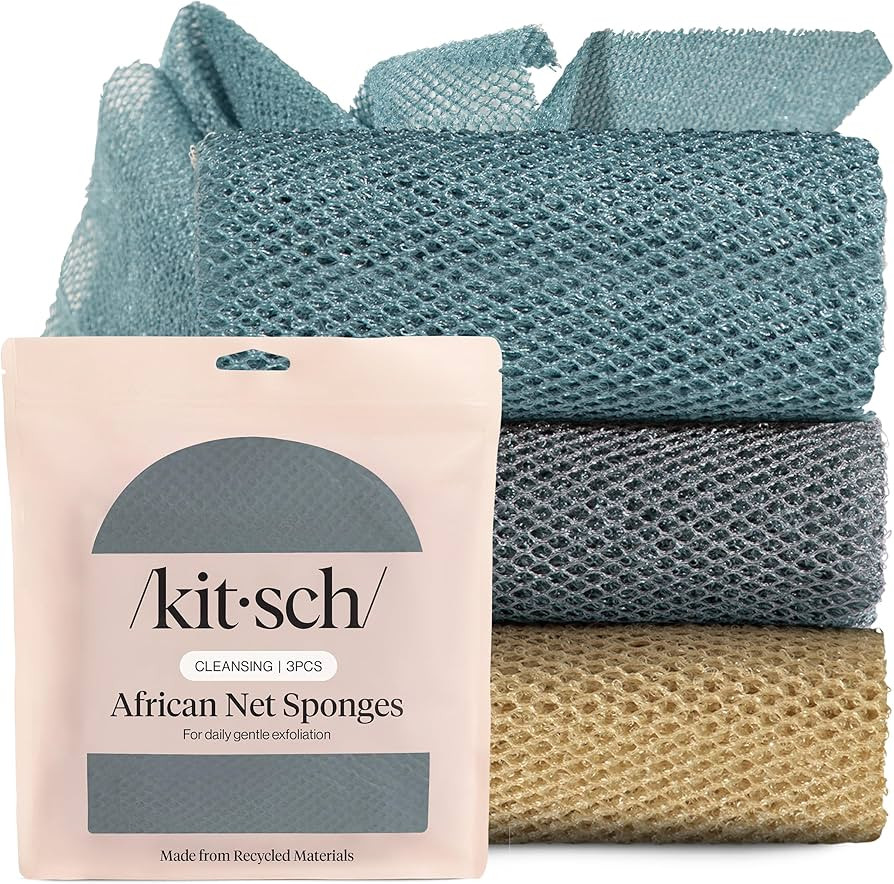 Kitsch African Net Sponge – Exfoliating Body Scrubber for Cleansing & Gentle Daily Exfoliation ... | Amazon (US)
