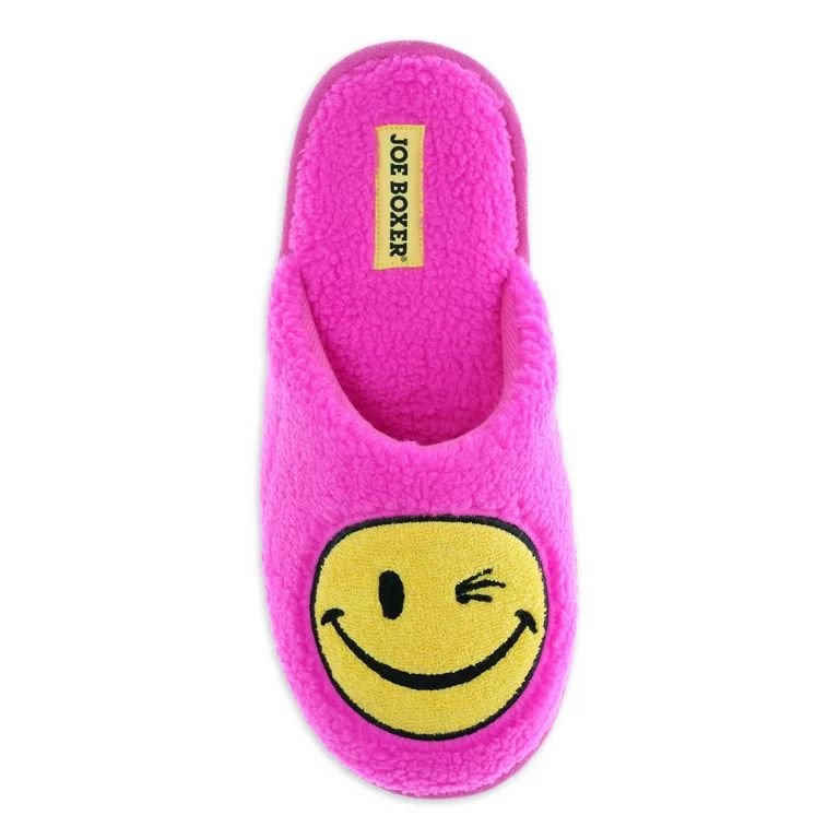 Joe Boxer Women's Smiley Face Slipper & Hat Gift Set - Walmart.com | Walmart (US)