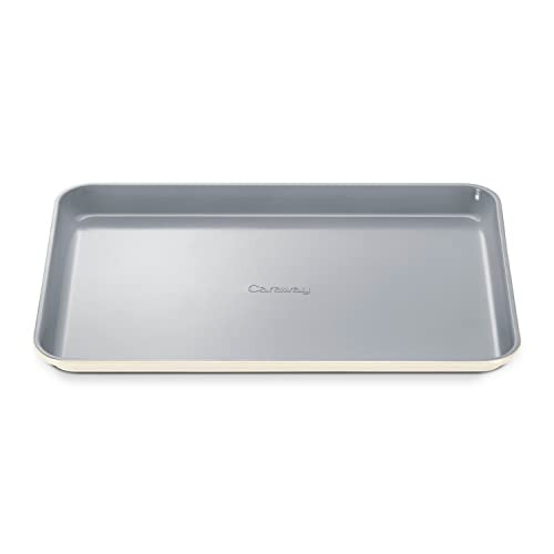 Caraway Non-Stick Ceramic Baking Sheet - Naturally Slick Ceramic Coating - Non-Toxic, PTFE & PFOA Free - Perfect for Baking, Roasting, and More - Medium (15" x 10") - Cream | Amazon (US)