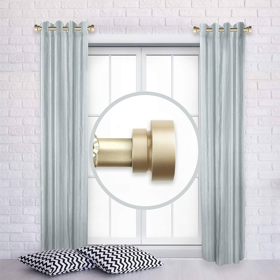 A&F Rod Decor - 1" Side Curtain Rod 12-20 inch (Set of 2) - Gold | Amazon (US)