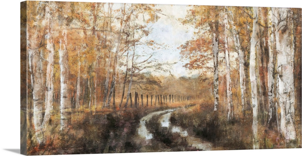 Rusted Hearth Birch Trees II Wall Art | Great Big Canvas - Dynamic