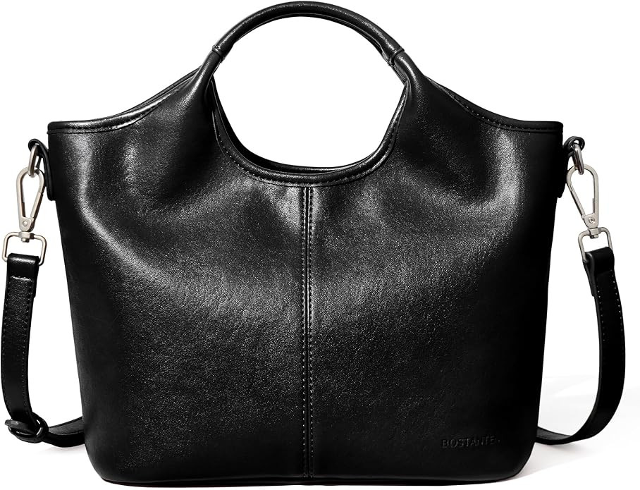 BOSTANTEN Vegan Leather Purses for Women Soft Crossbody Zip Satchel Handbag | Amazon (US)