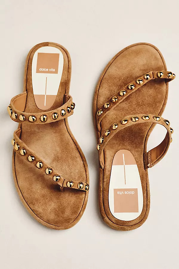 Dolce Vita Amary Studded Toe-Loop Sandals | Anthropologie (US)