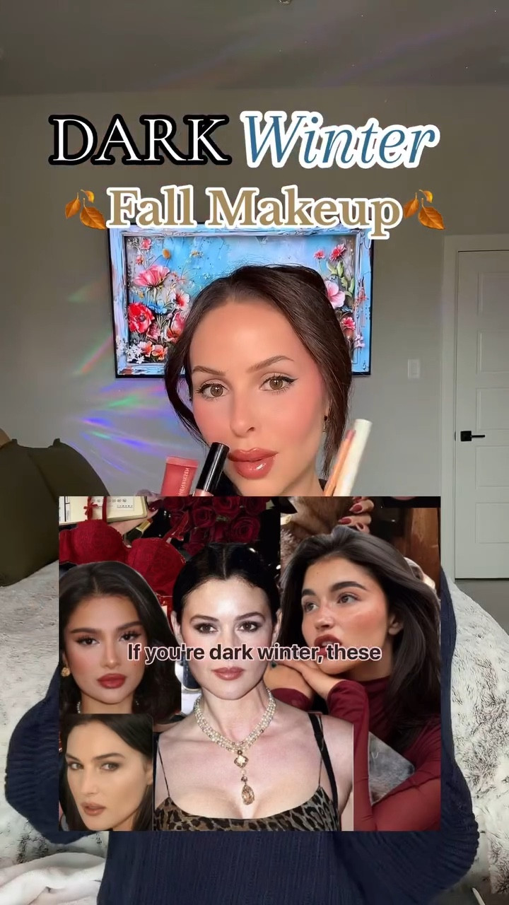 Which color season are you?! Fall makeup for Dark winter color analysis palette. #darkwinter #coloranalysis #fallmakeup #makeuptipstiktok
#makeuptransformation #makeuproutine #makeuphacks #makeuphack #coloranalyst #deepwinter #darkwinter #darkwintercolors