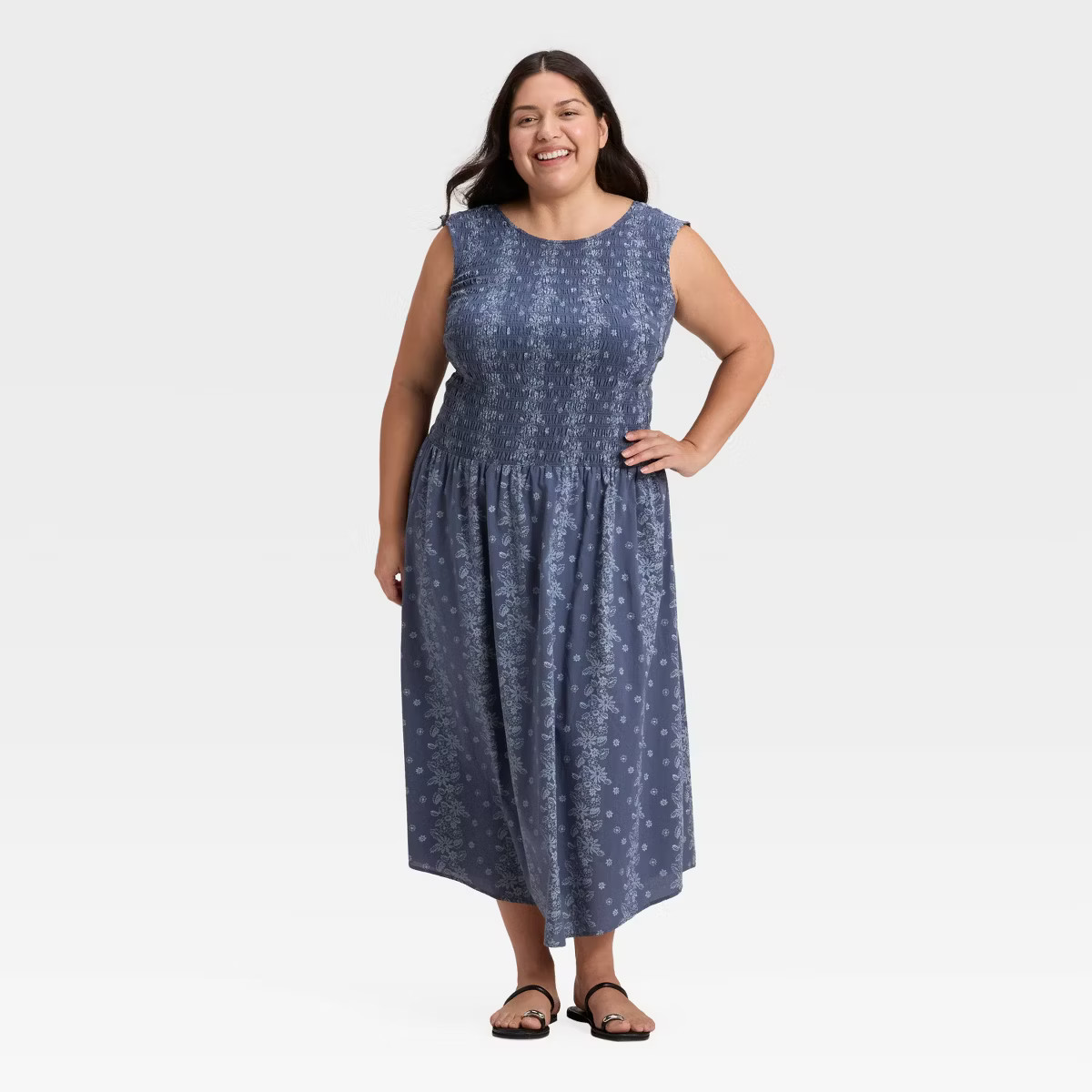 Women's Smocked Midi A-Line Dress - Universal Thread™ | Target