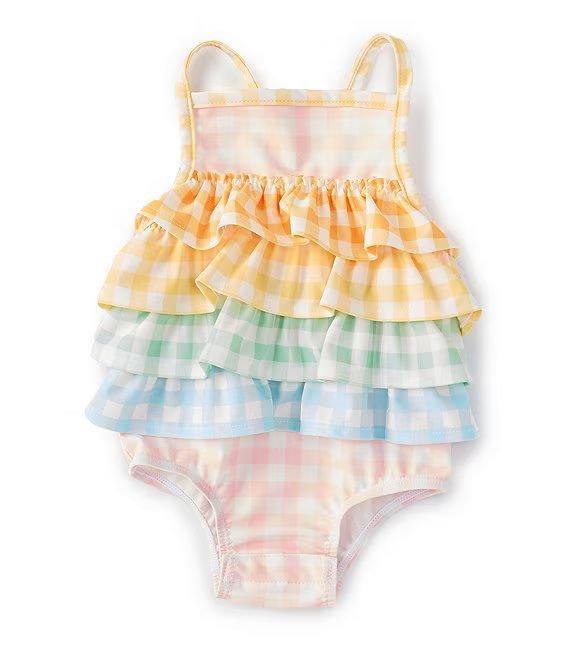 Mud Pie Baby Girls 3-18 Months Sleeveless Gingham-Printed One-Piece Swimsuit | Dillard's | Dillard's