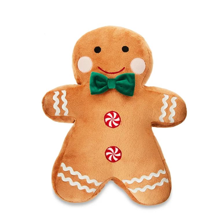 Gingerbread Man 10.5" x 14" Decorative Pillow, by Holiday Time | Walmart (US)