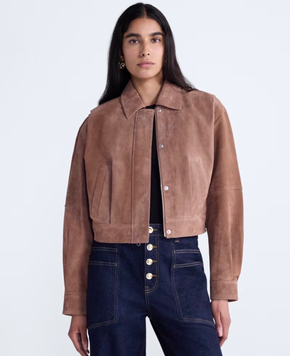 Suede bomber from Walmart 🧡