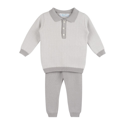 Boys Grey Chevron Knit Set | Feltman Brothers