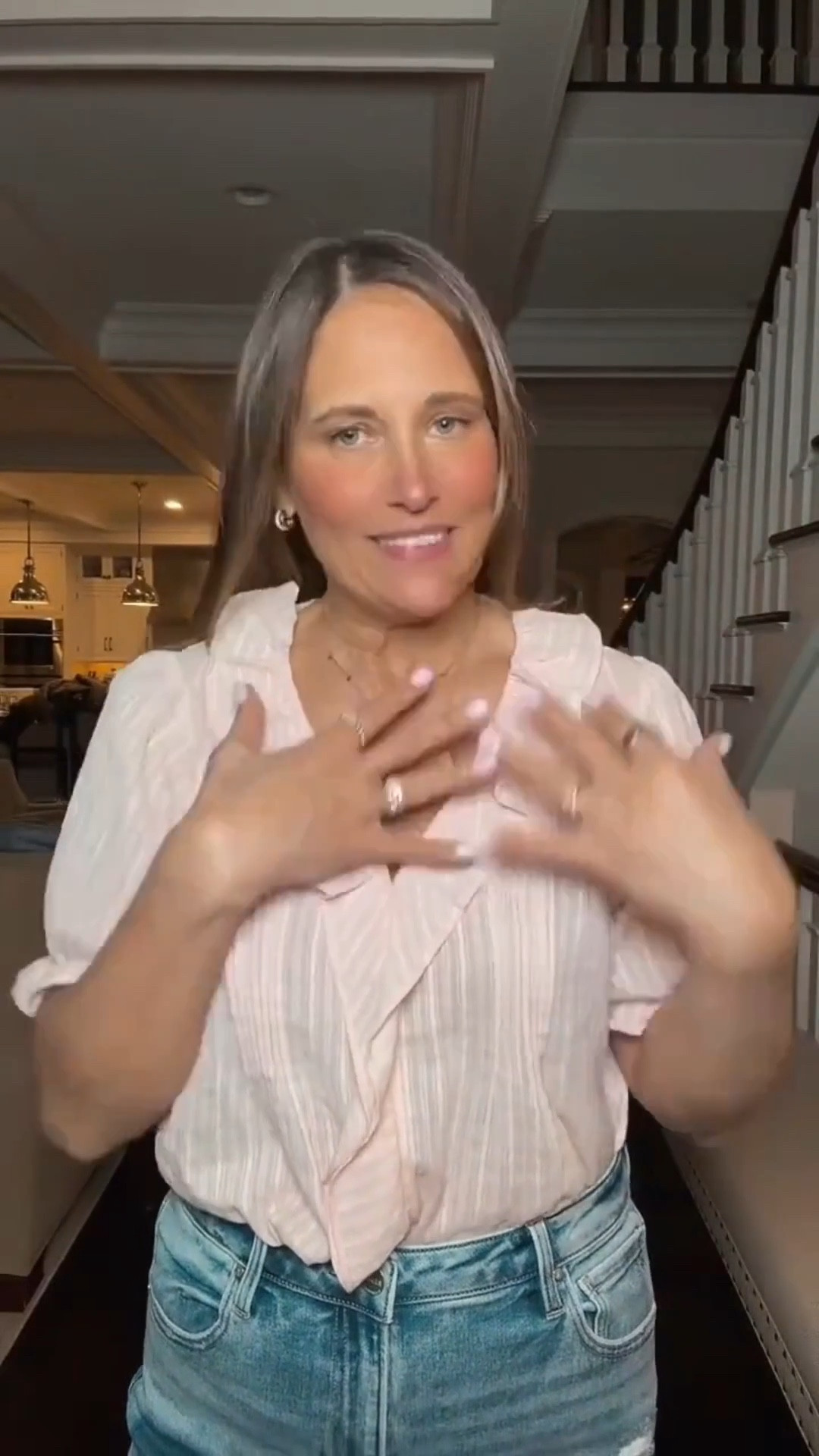 We’re absolutely loving this trending top! The ruffle collar and cute sleeves are such a sweet detail. It looks amazing with dark wash jeans or white pants for an effortless, fresh outfit

#LTKgrwm #LTKdayinmylife #LTKootd