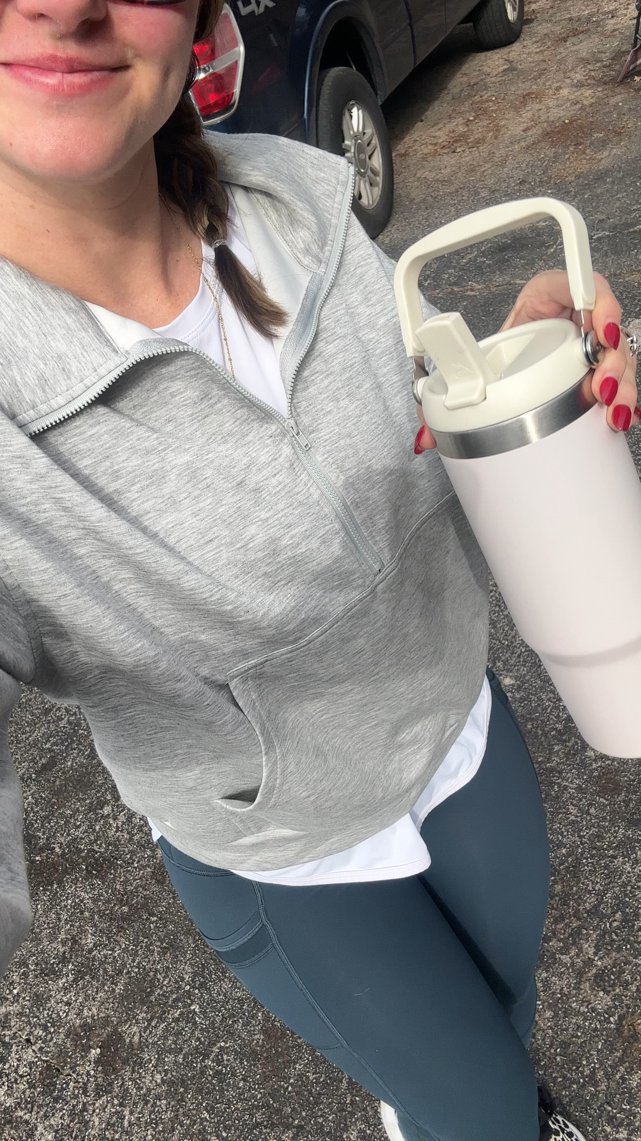 Workout clothes I love! Also love this Stanley dupe water bottle from Walmart! It’s only $13 bucks 🤯 

Amazon tank top, leopard adidas, adidas hat, half zip sweatshirt from Amazon comes is a set with  matching joggers! Feels like spanx air essentials. 

Fitness, active wear, leggings, lounge set, casual outfit, winter outfit 

