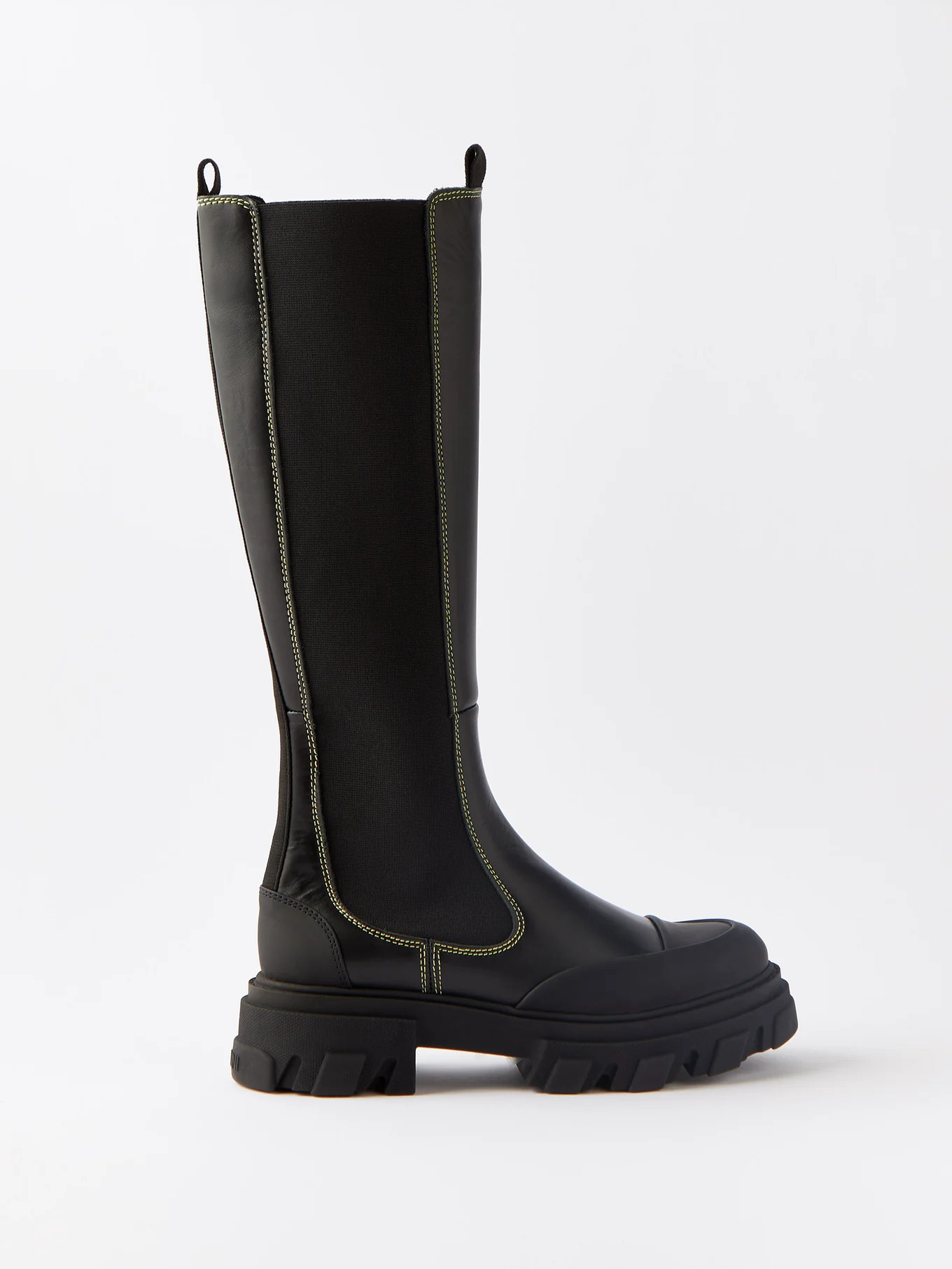 Knee-high chunky leather Chelsea boots | Matches (UK)