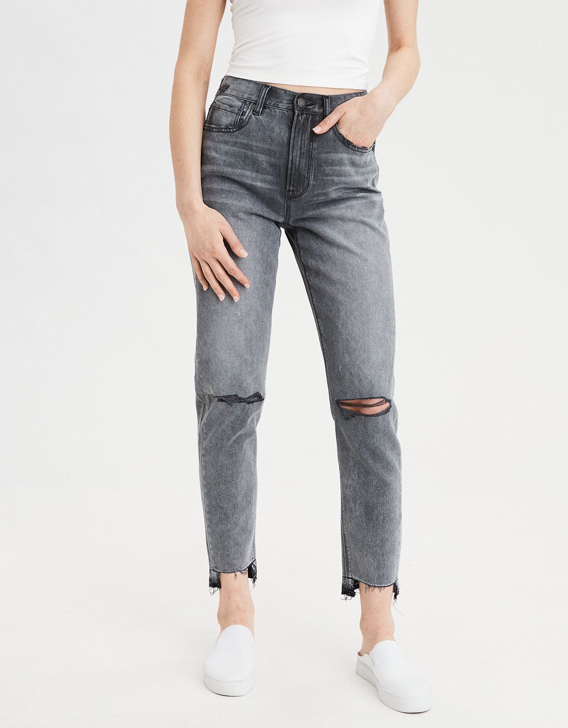 Mom Jean, Stone Gray | American Eagle Outfitters (US & CA)