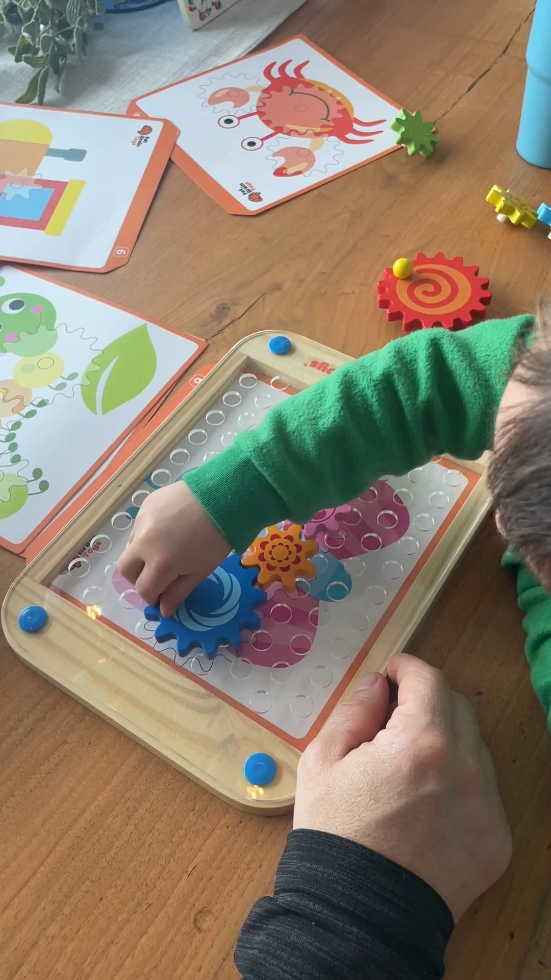 Quiet toy that keeps toddlers imagination engaged and fine motor skills working.