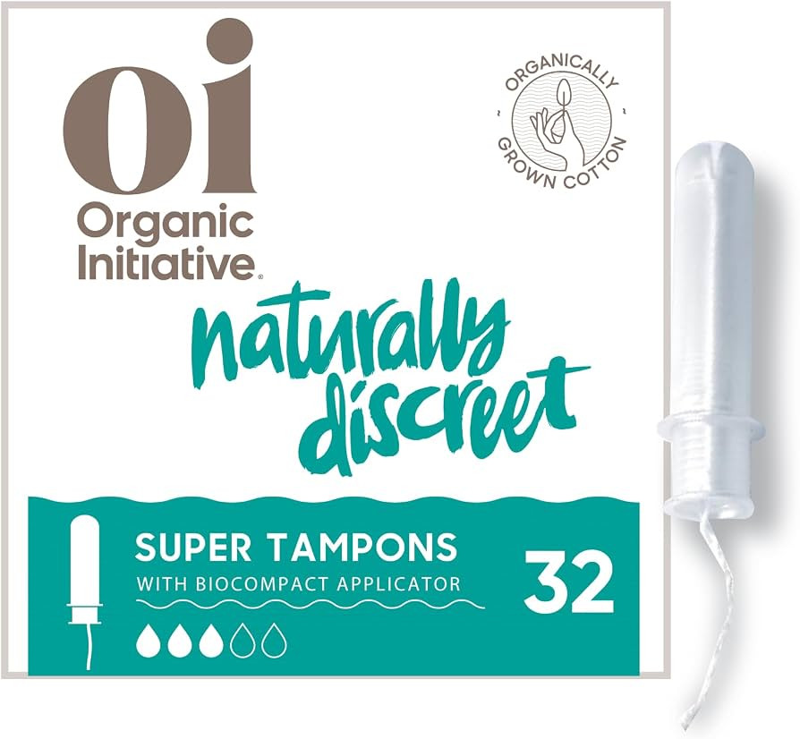Oi | Organic Initiative - Tampons | Super Absorbency | Organic Cotton, Unscented | Toxin Free, BP... | Amazon (US)