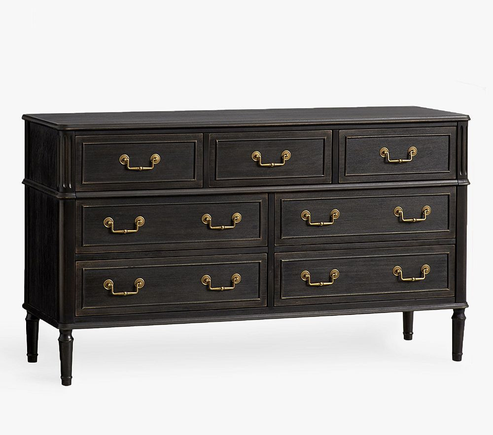 Rosalie Extra-Wide Dresser, Weathered Black | Pottery Barn Kids