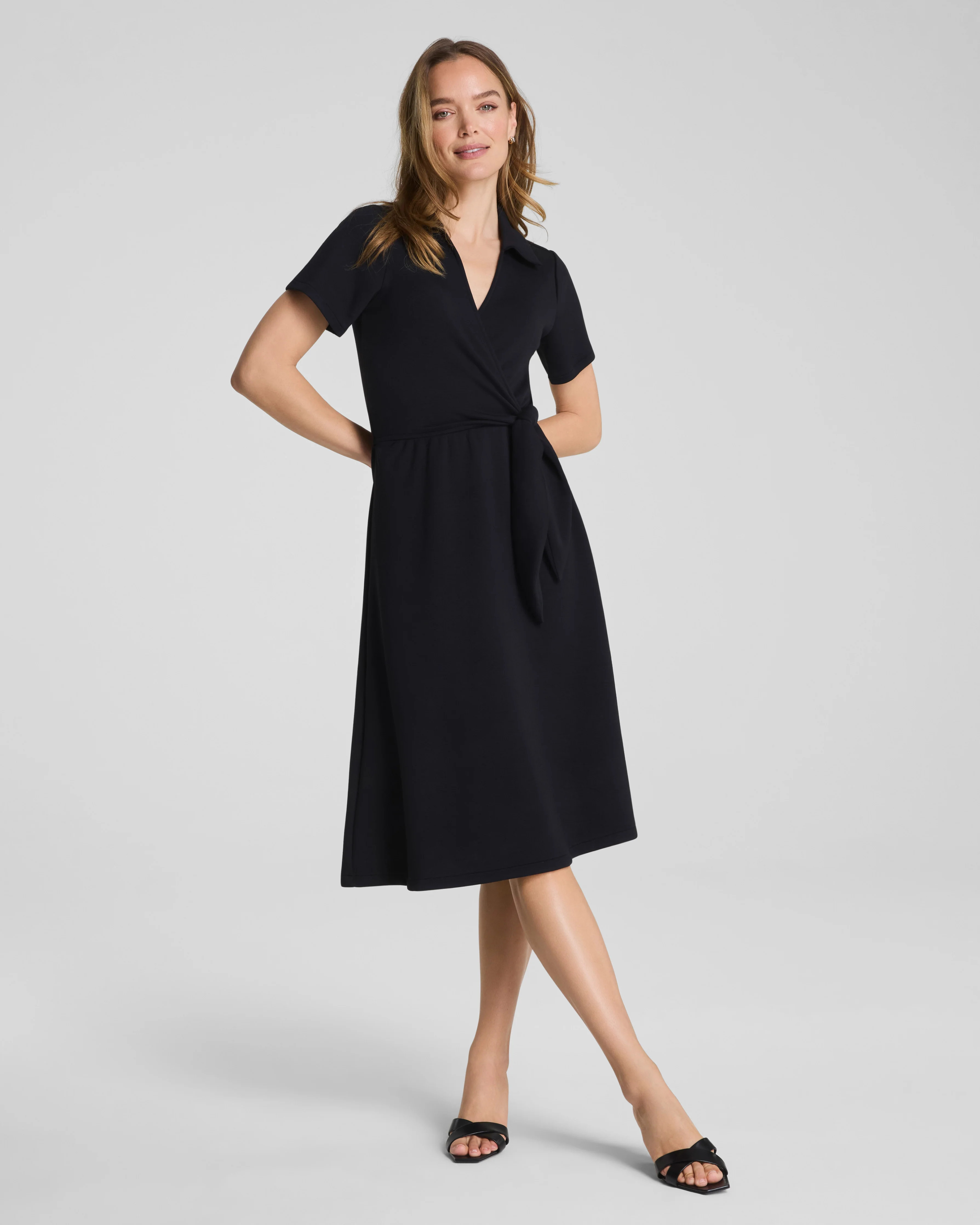 SPANX AirEssentials®Collared Tie-Waist Midi Dress | Spanx