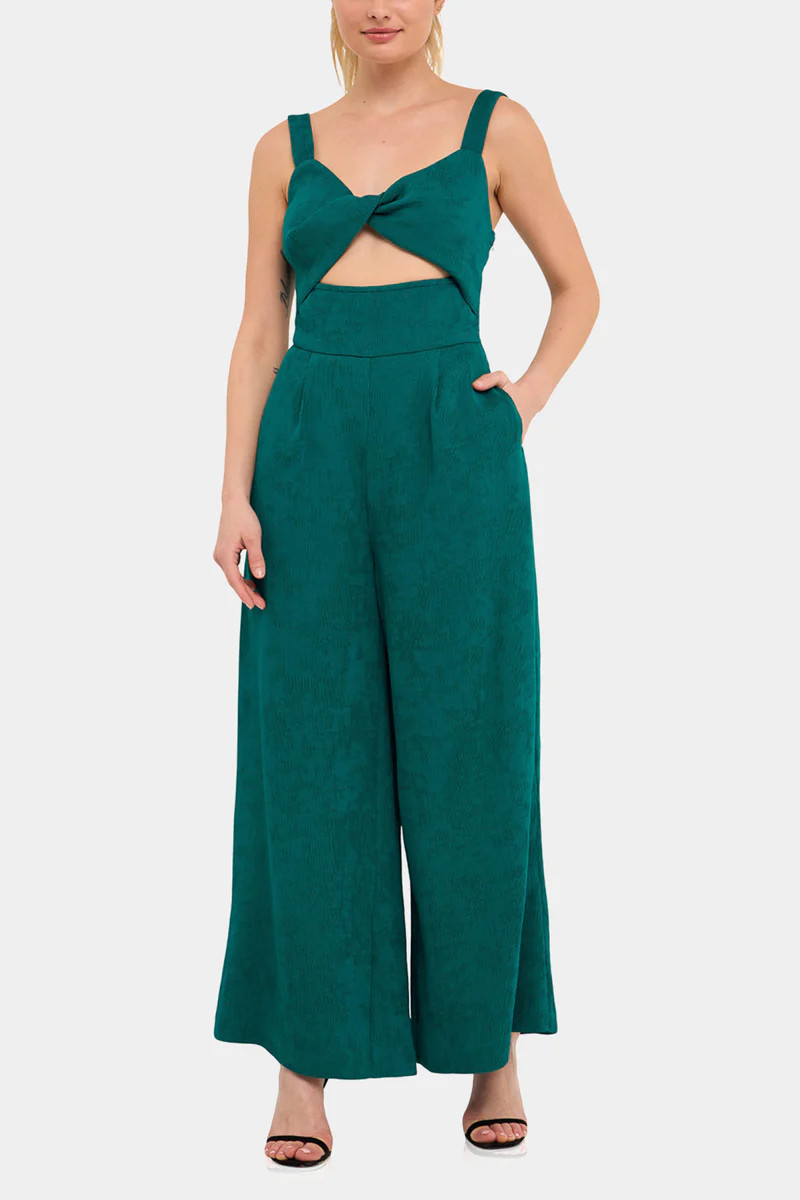 Soft Touch Plisse Twist Jumpsuit | Lord & Taylor