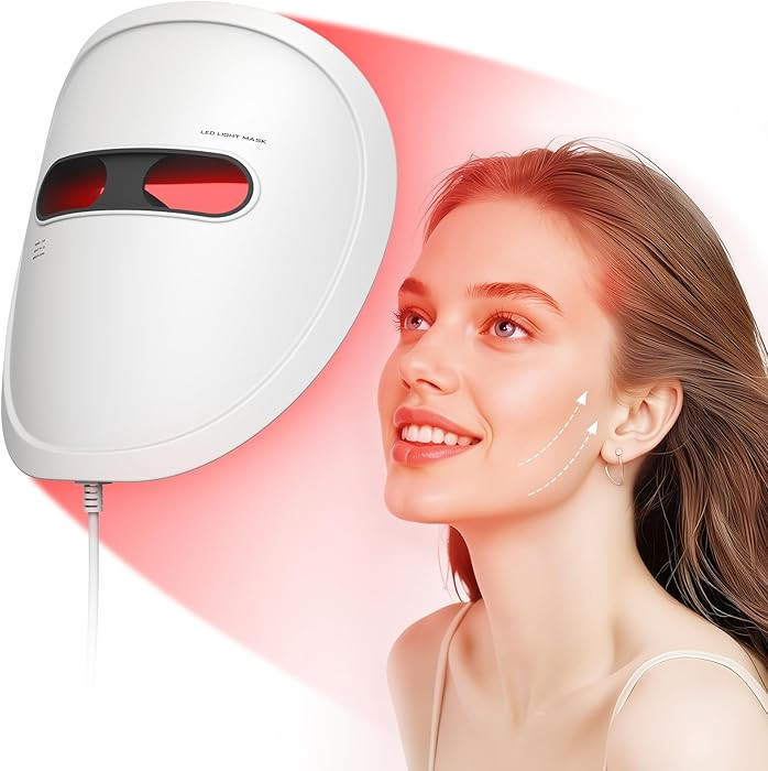 LED Face Mask Light Therapy, Red Light Therapy for Face, 4 Modes with Red, Blue, Near-infrared an... | Amazon (US)