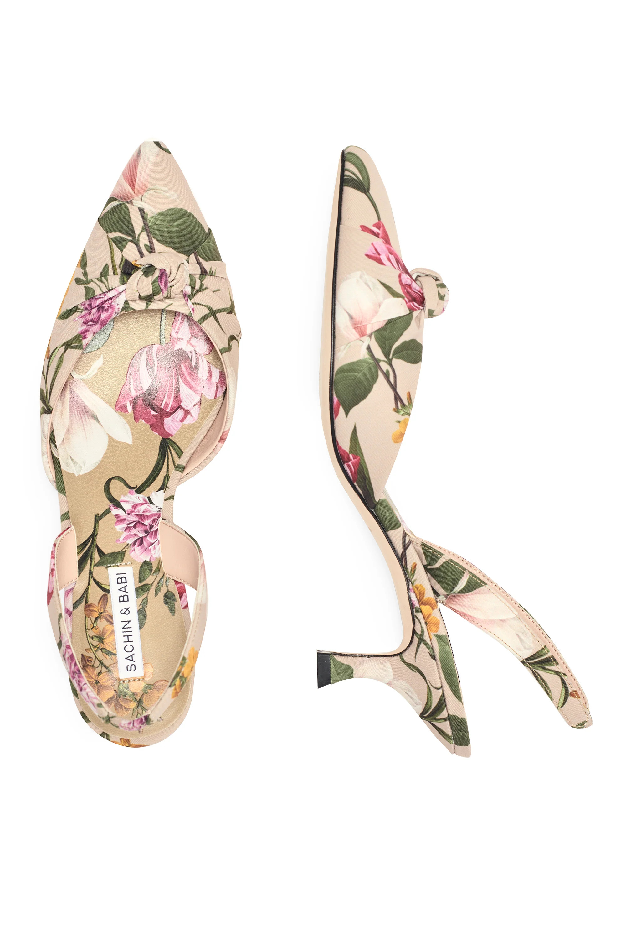 NOLITA KITTEN HEEL - FRENCH BRISTRE BLOSSOMS | Sachin and Babi
