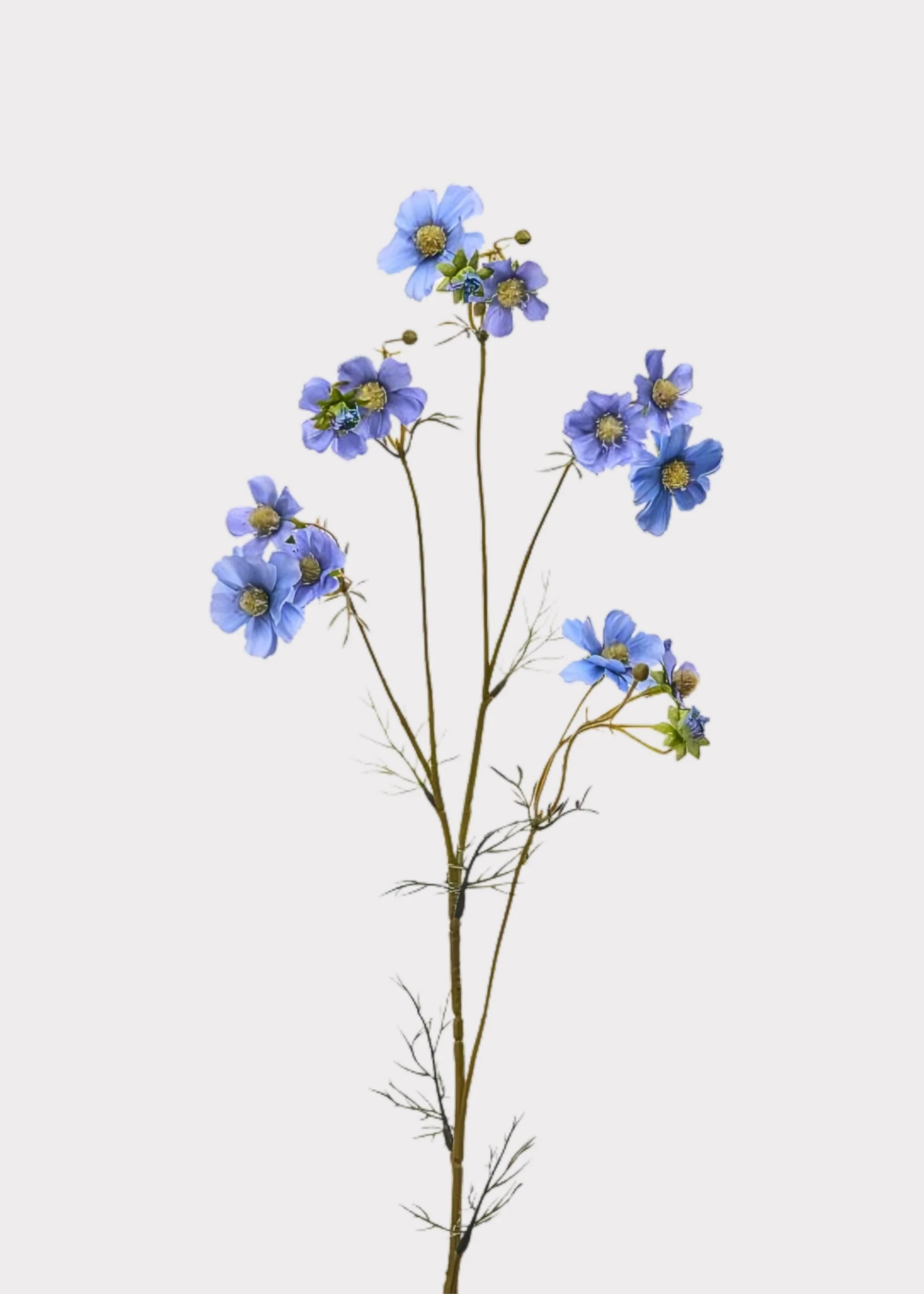 Blue Fake Summer Cosmos Wildflower Spray - 38" | Afloral