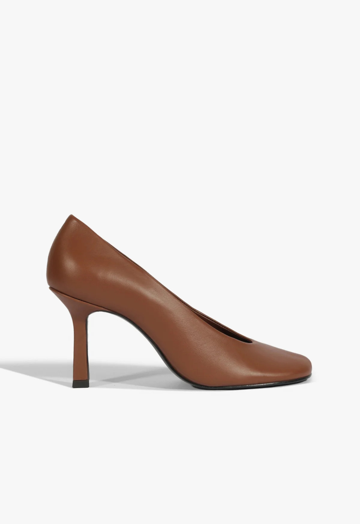 Brigitte Stiletto Pump in Brown Leather - SCHUTZ | Schutz (US)