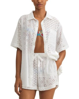 Boyfriend Shirt & Shorts Swim Cover Up Set | Bloomingdale's (US)