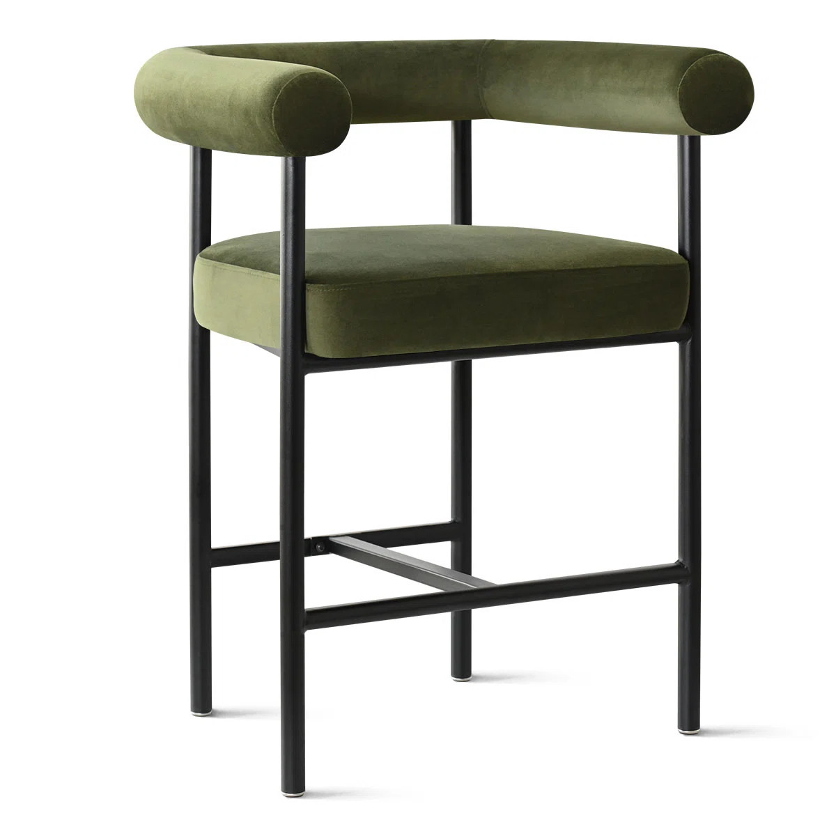 24" Upholstered Velvet Counter Stool | Wayfair North America