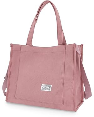 UERRUAM Corduroy Tote Bag for Women Work Crossbody Purse for Everyday,College,Travel,Lightweight ... | Amazon (US)