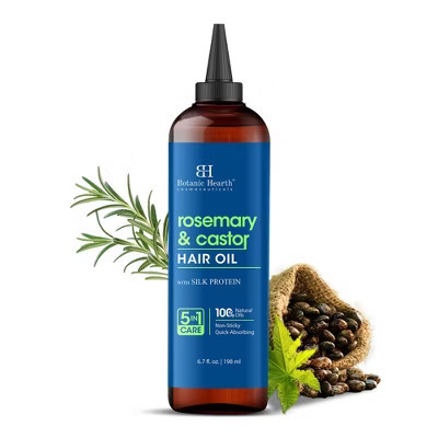 Botanic Hearth Rosemary and Castor Hair Oil for Nourishing and Strengthening Hair - 6.7 fl oz | Target