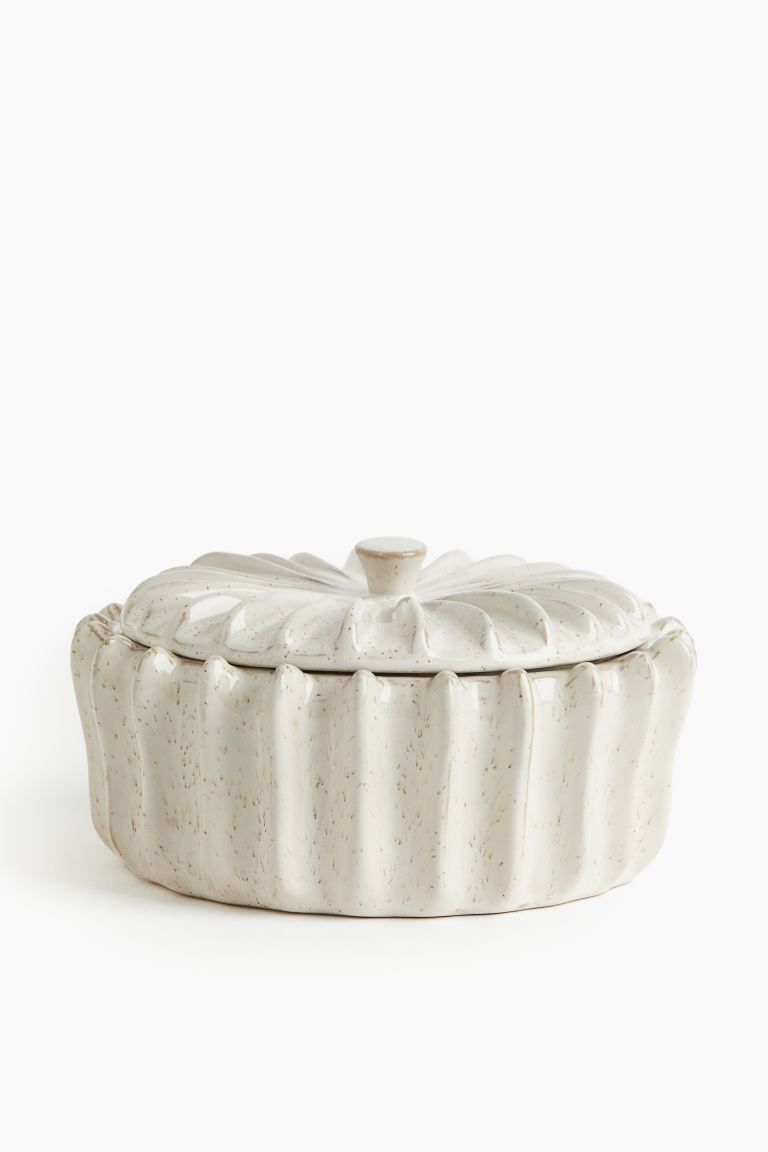 Scented Candle in Stoneware Holder - White/Salted Sea - Home All | H&M US | H&M (US + CA)