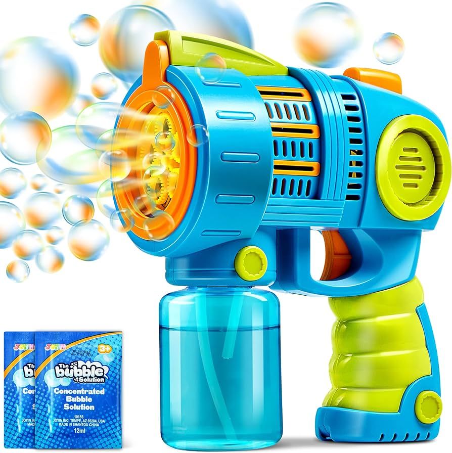 Amazon.com: Sloosh 2 Packs Bubble Gun Machine with Bubble Refill Solution, 5000+ Bubbles Per Min,... | Amazon (US)