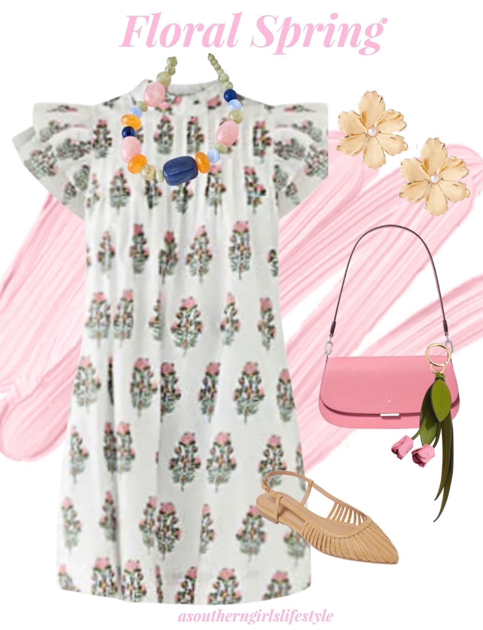I love Crown & Ivy Dresses & this beauty is on Sale for right at $24!

Layer a Cardigan or Jean Jacket on a cool day! 

Short Sleeve Printed Smocked Bib Dress, Flower Earrings, Beaded Necklace, Pink Shoulder Bag, Flower Charm & Raffia Flats

Spring Outfits. Resort Wear. Business Casual Workwear. Vacation Outfit


#LTKPetite #LTKootd #LTKSeasonal