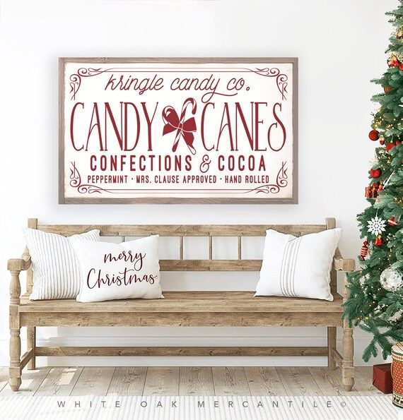 Kringle Candy  Candy Cane Sign  Kringle Candy Co  Candy | Etsy | Etsy (US)