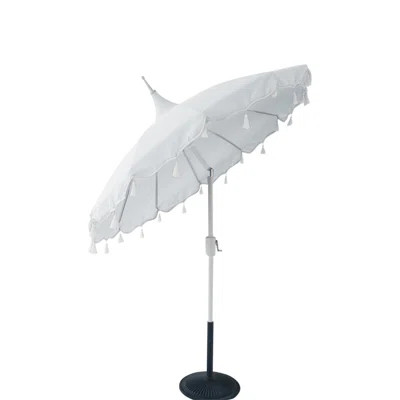 Lillie 7.5ft Pagoda Scalloped Tassel Market Umbrella | Wayfair North America