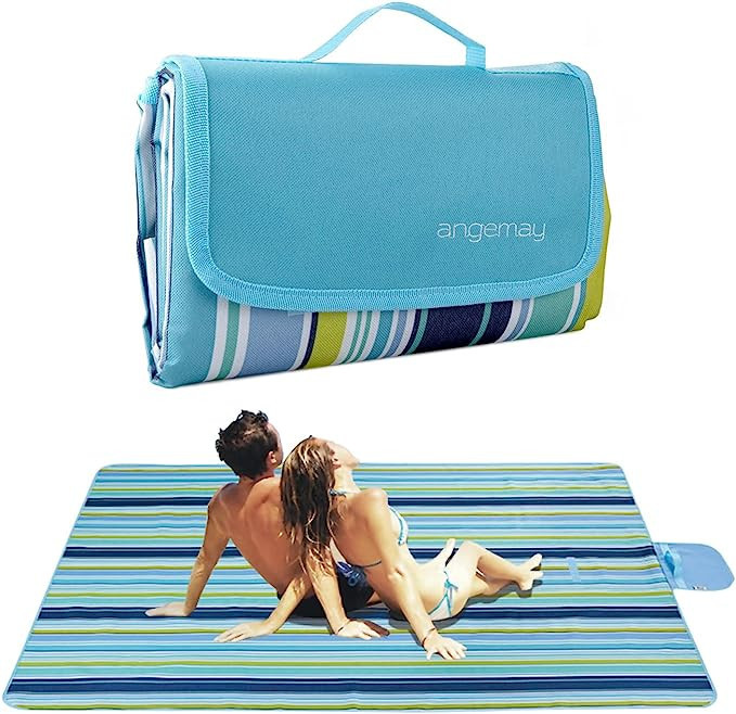 Angemay Outdoor & Picnic Blanket Extra Large Sand Proof and Waterproof Portable Beach Mat for Cam... | Amazon (US)