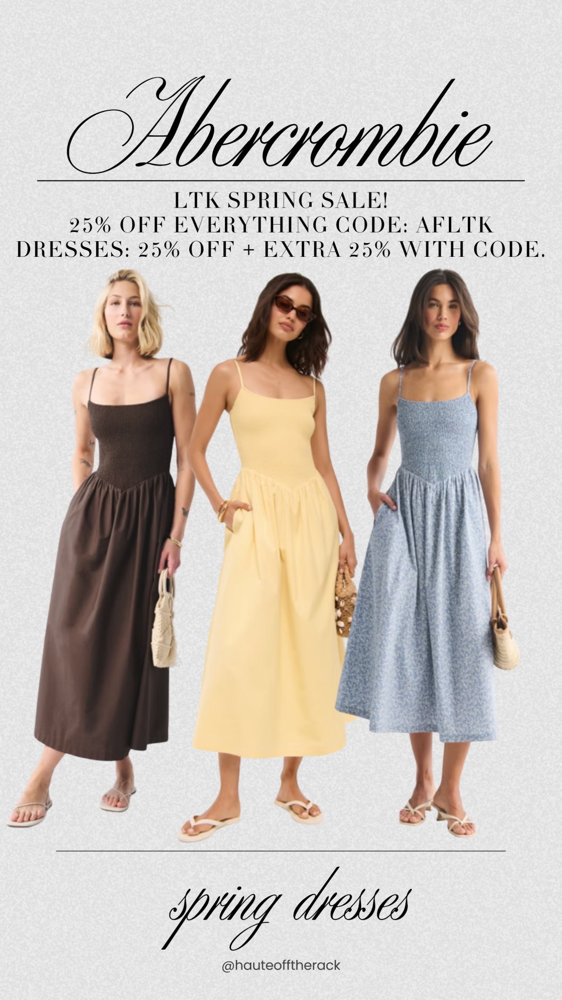 LTK SPRING SALE IS HERE!
take 25% OFF Abercrombie with code: AFLTK 
Dresses: 25% OFF + extra 25% OFF with code!

#springoutfits #springdress #vacationoutfits  #resortwear #abercrombie



#LTKSaleAlert #LTKSpringSale #LTKSeasonal