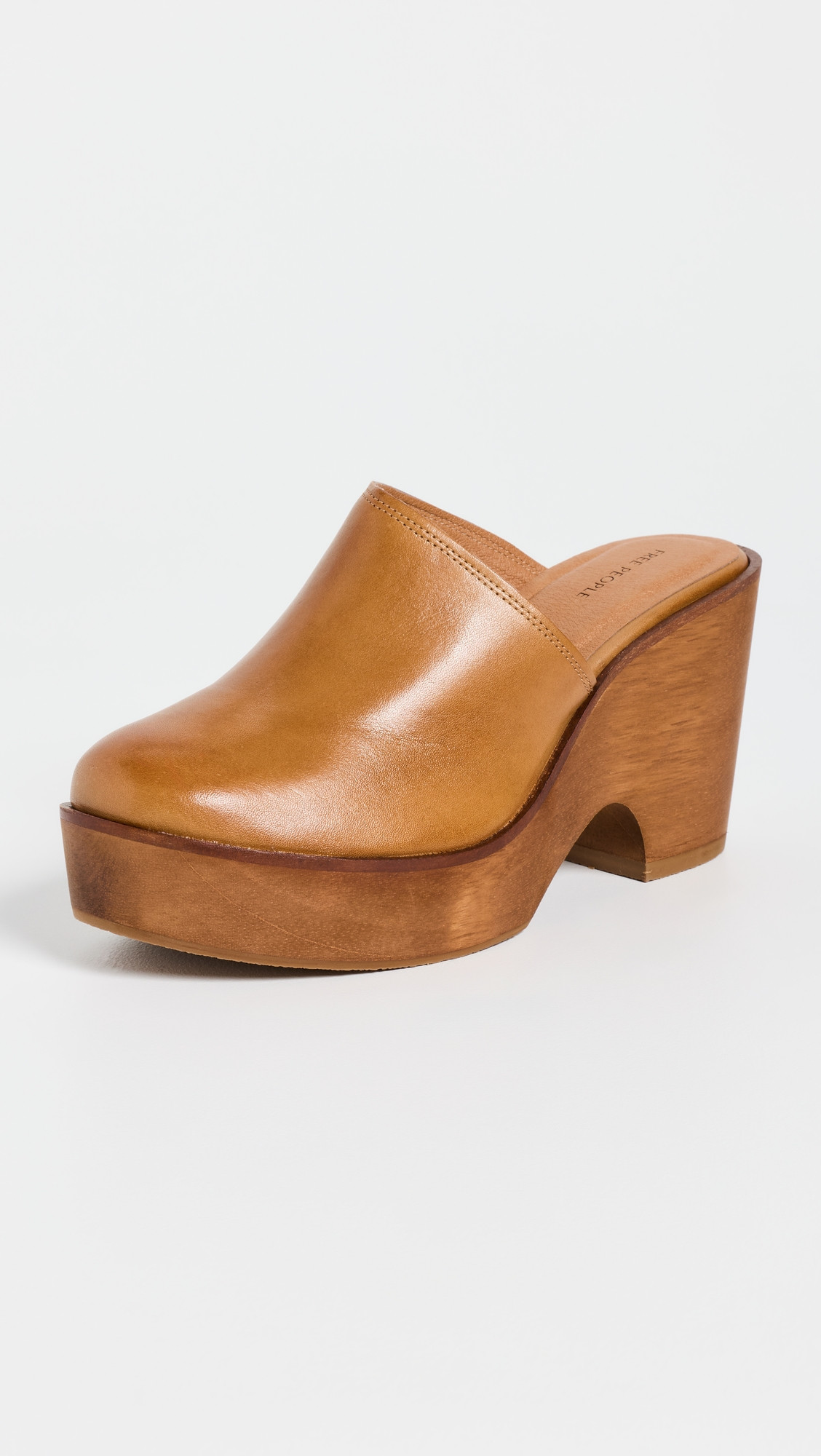 Free People Hudson Wedge Clogs Luggage Leather 11 | Shopbop