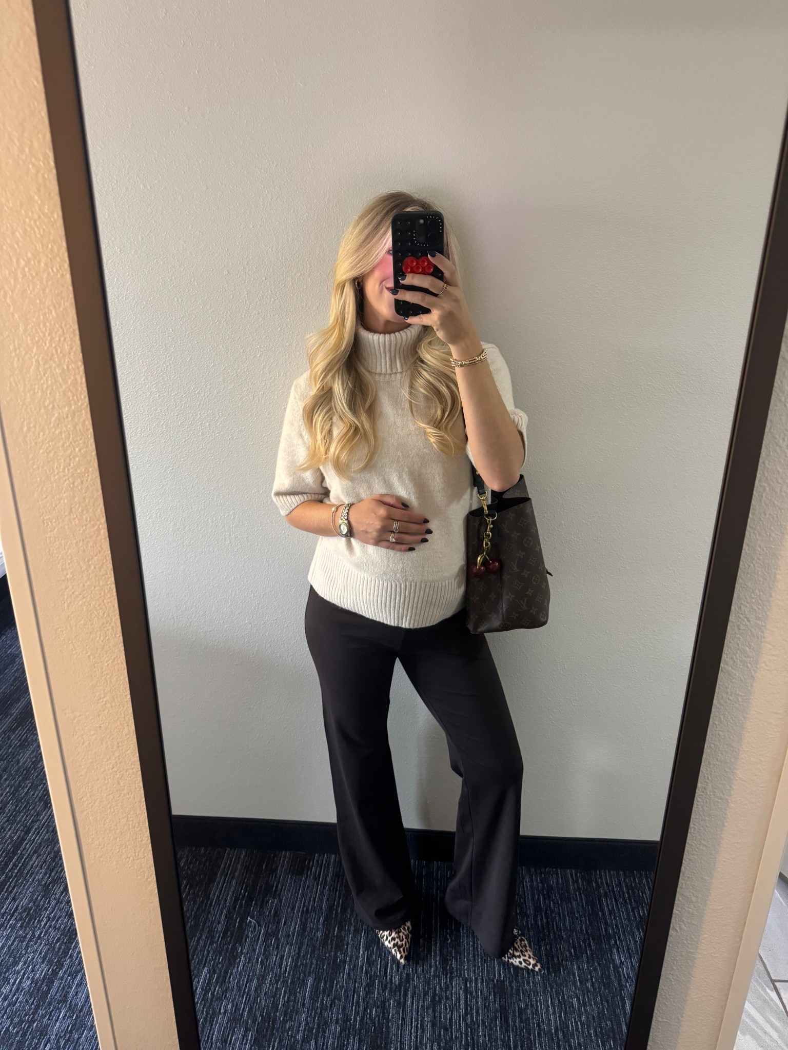 Corporate work outfits for the pregnant mamas! I found that these yoga pants actually look a lot like a a nicer slack because of the material! Also love that I can wear these for comfort and for work! 

Top: XL for oversized look
Bottoms: medium (currently 28 weeks pregnant) 

#LTKBump #LTKWorkwear #LTKFindsUnder50