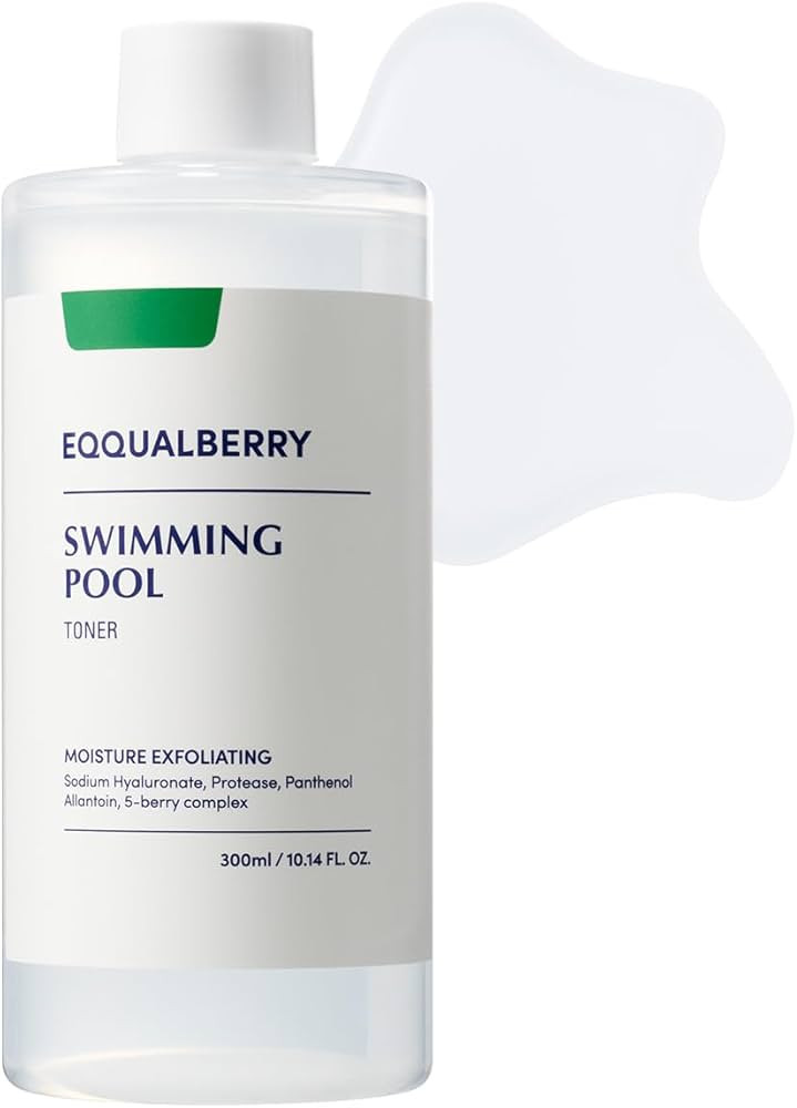 EQQUALBERRY Swimming Pool Toner - Korean Toner for Daily Exfoliating & Deep Hydration with Natura... | Amazon (US)