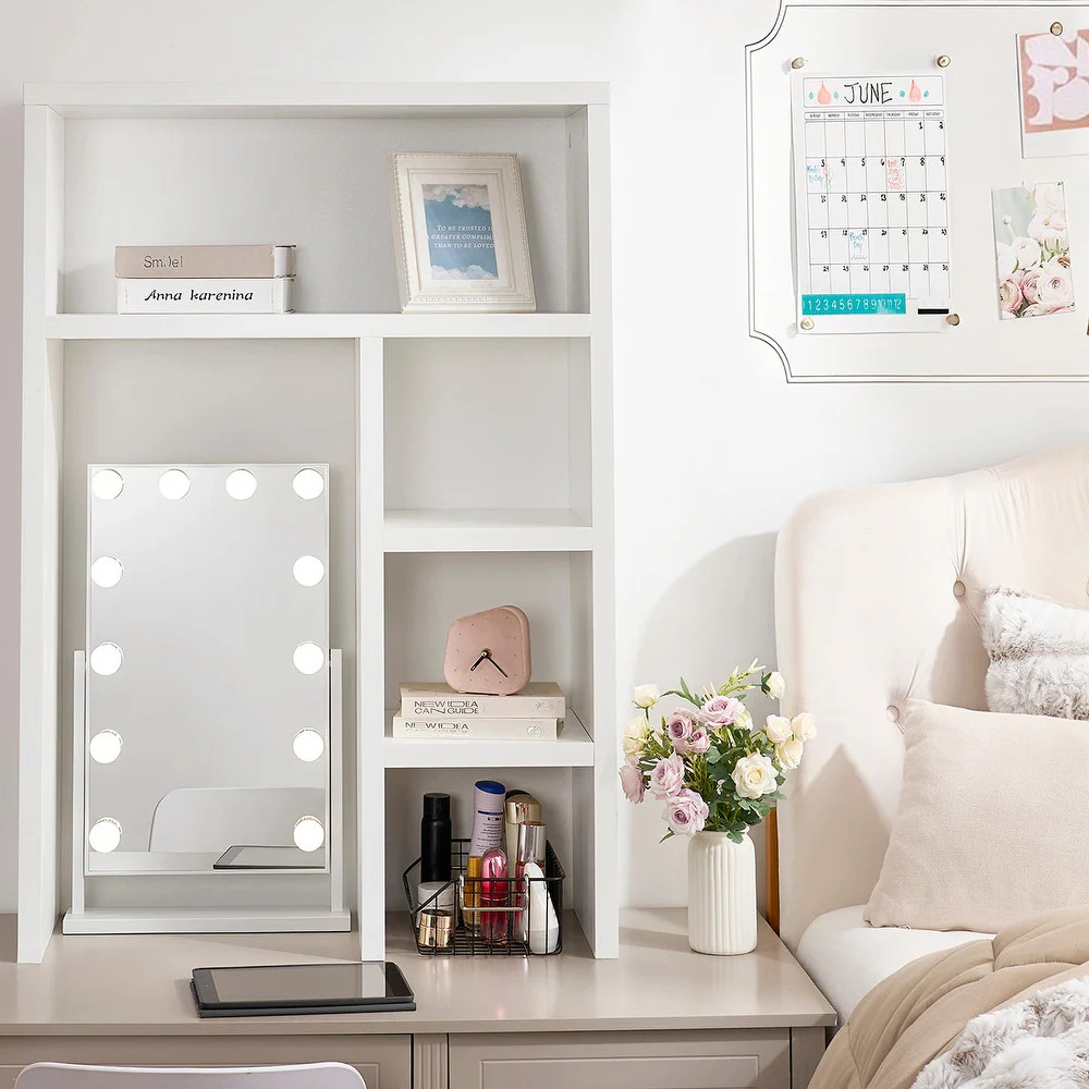 Yak About It® Extra Tall Thick - Desk Bookshelf Hutch - White by DormCo - Bed Bath & Beyond - 44... | Bed Bath & Beyond