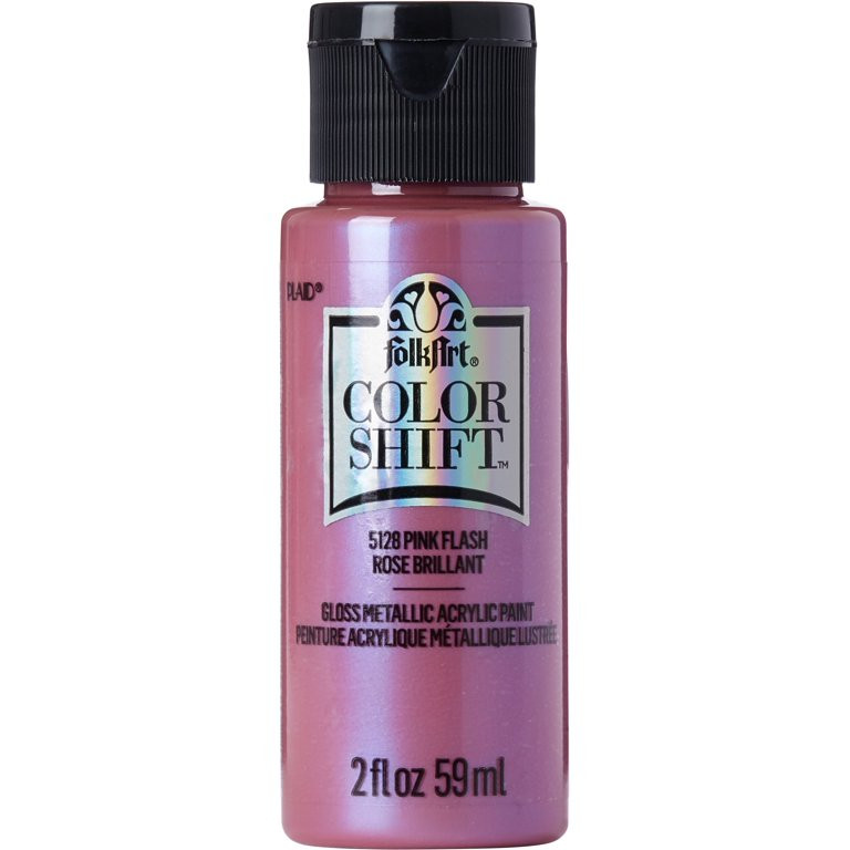 FolkArt Color Shift Acrylic Craft Paint, Gloss Finish, Pink Flash, 2 fl oz | Walmart (US)