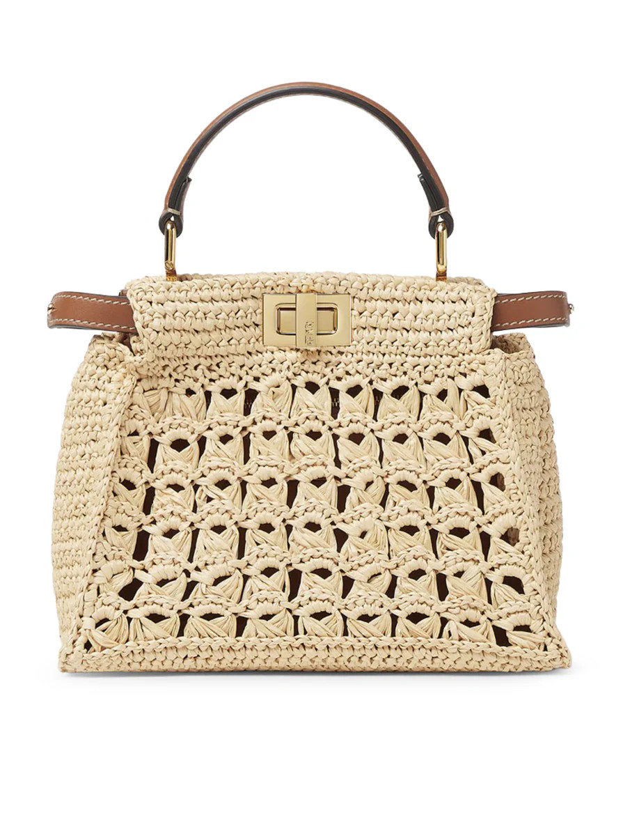 PEEKABOO MINI BAG IN RAFFIA WITH OPENWORK WOVEN PATTERN | Suitnegozi INT